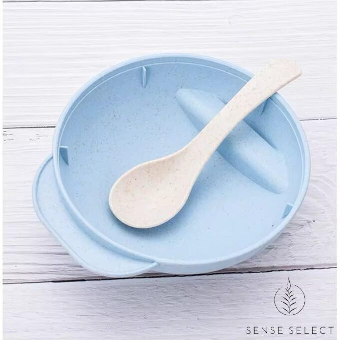 Biodegradable Wheat Straw Bowl with lid and spoon