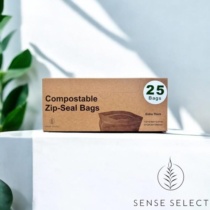 Plant-Based Snack size Zip Seal Bags - 25 Bags