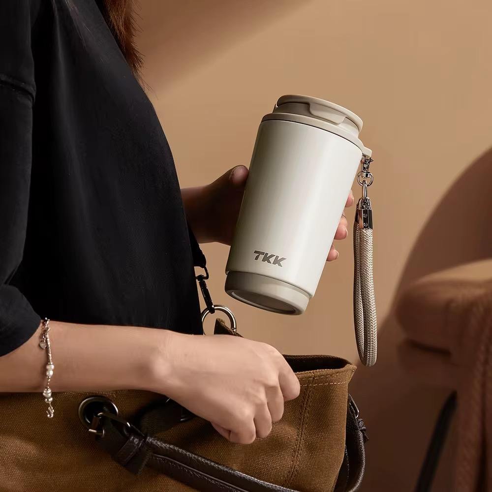 TKK Premium Quality Stainless Steel SUS316, Ceramic Coated Travel Coffee Mug , Perfect Daily Companion - 400ml