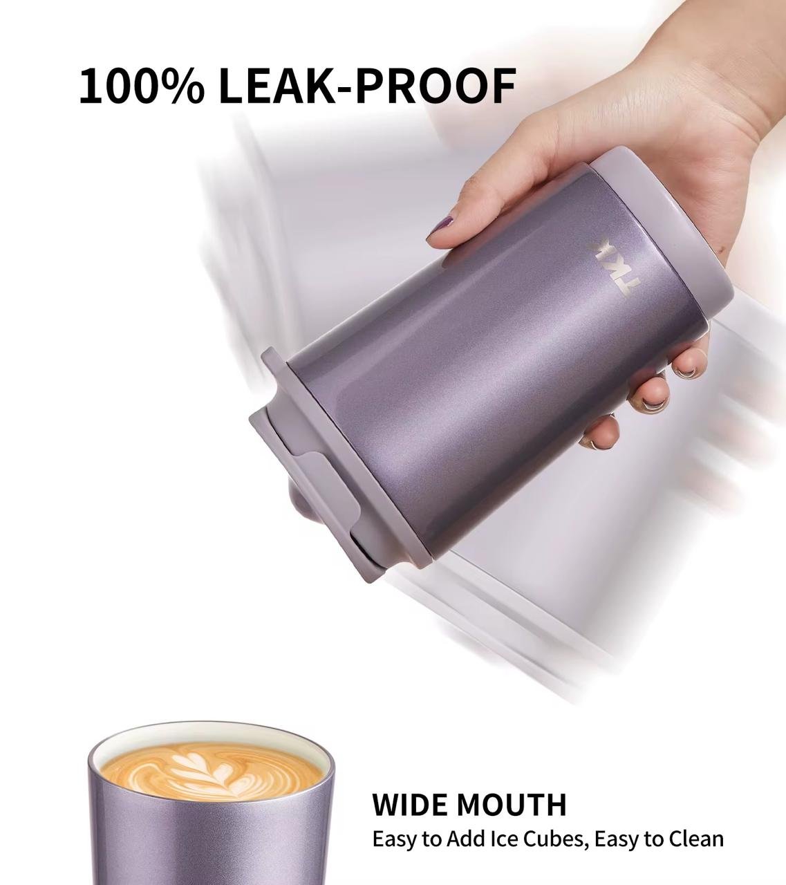 TKK Premium Quality Stainless Steel SUS316, Ceramic Coated Travel Coffee Mug , Perfect Daily Companion - 400ml
